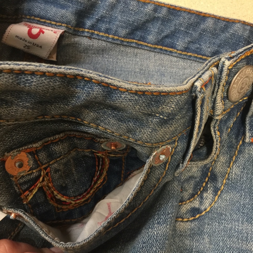 Y2K Vtg TRUE RELIGION Flare Low Rise Bobby Rainbow Cowgirl Jean NWT Retail $275 - Picture 14 of 15